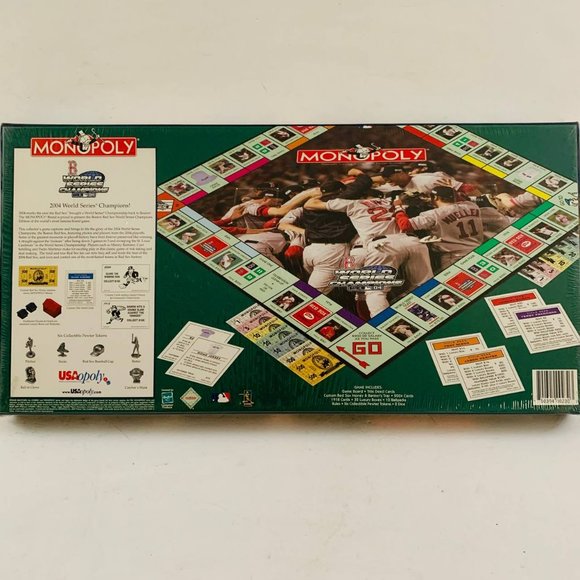 Vintage Monopoly Red Sox Edition Board Game World Series Champions New Sealed - Picture 4 of 7
